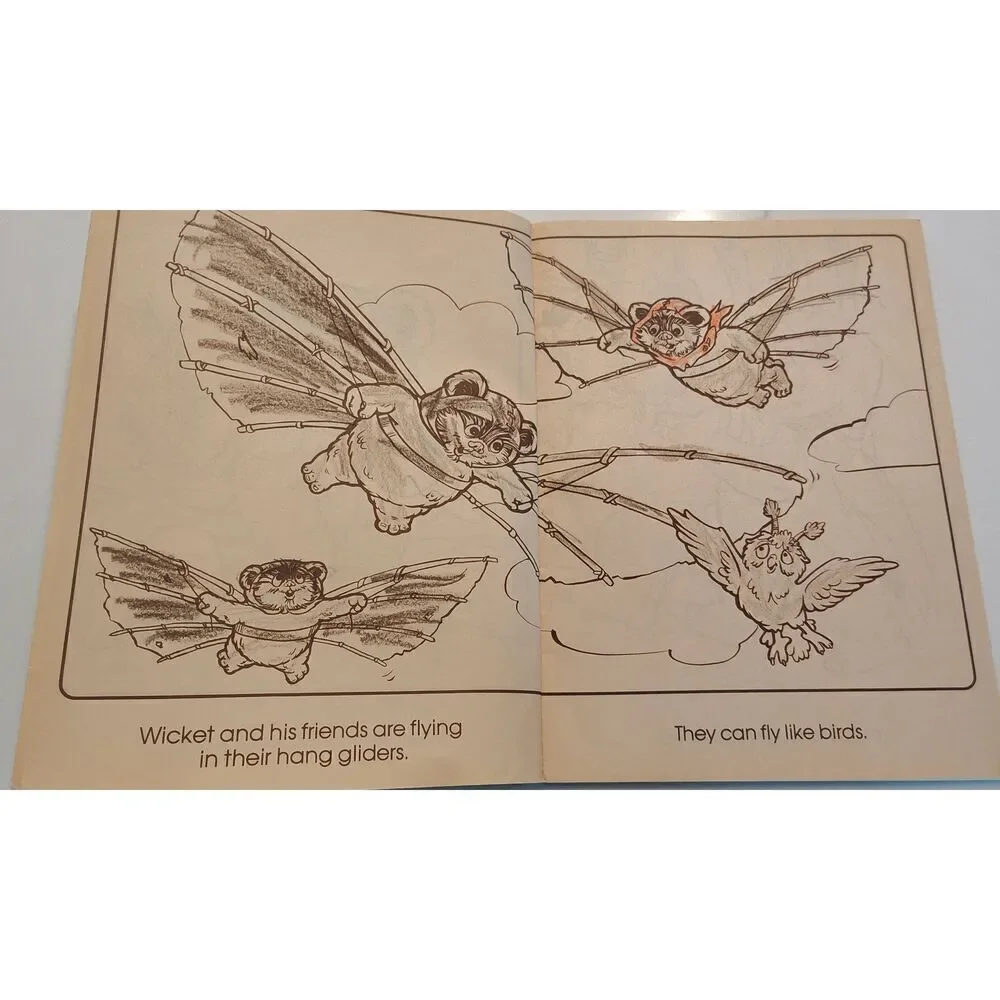 Star Wars Return of the Jedi ROTJ Wickets World Coloring Book Kenner 1983 #18480